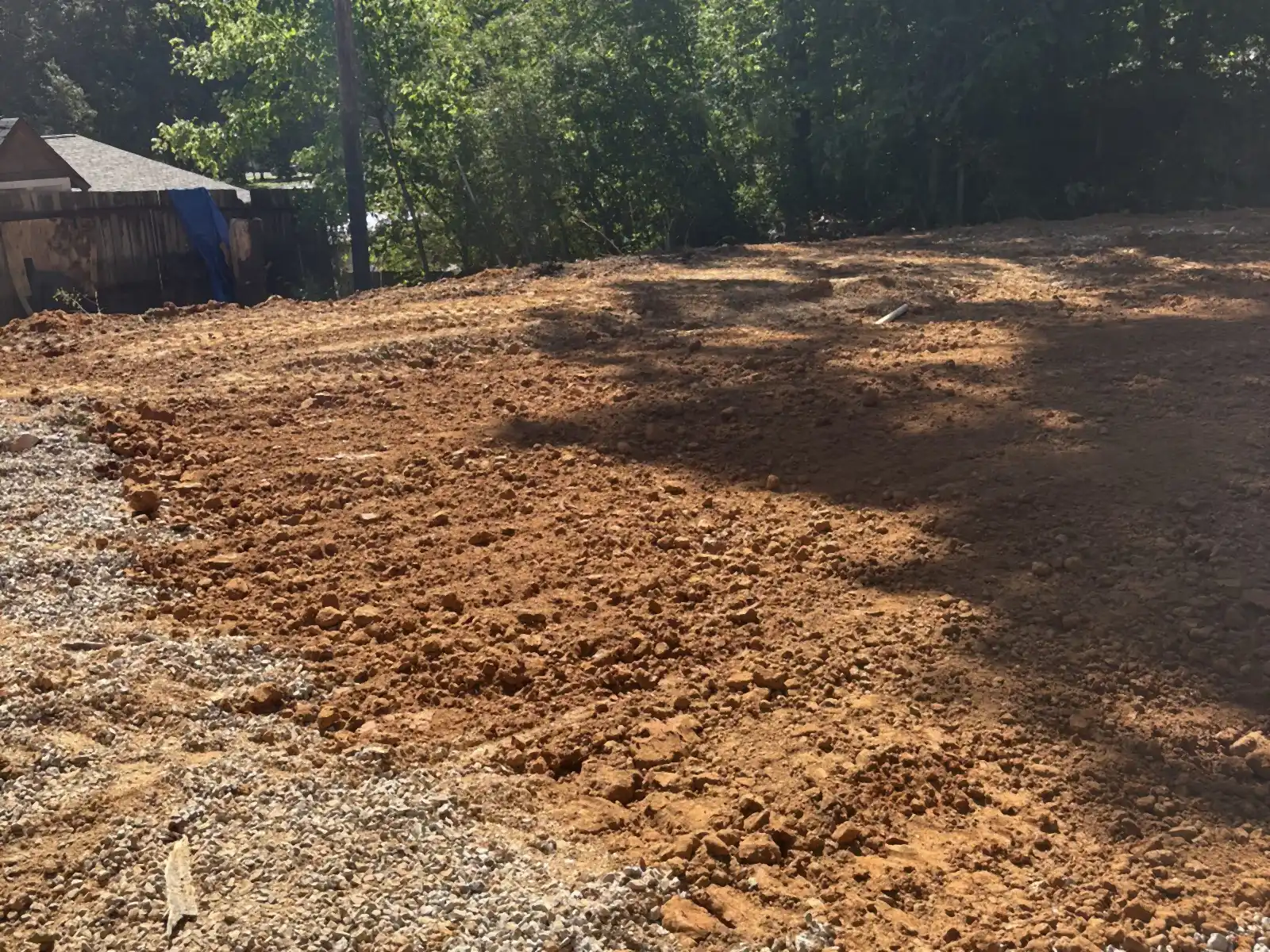 Graded ground ready for lawn
