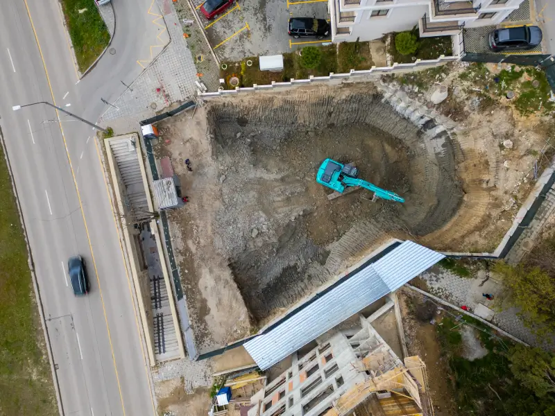rg land clearing excavator digging pool removal old fort tn